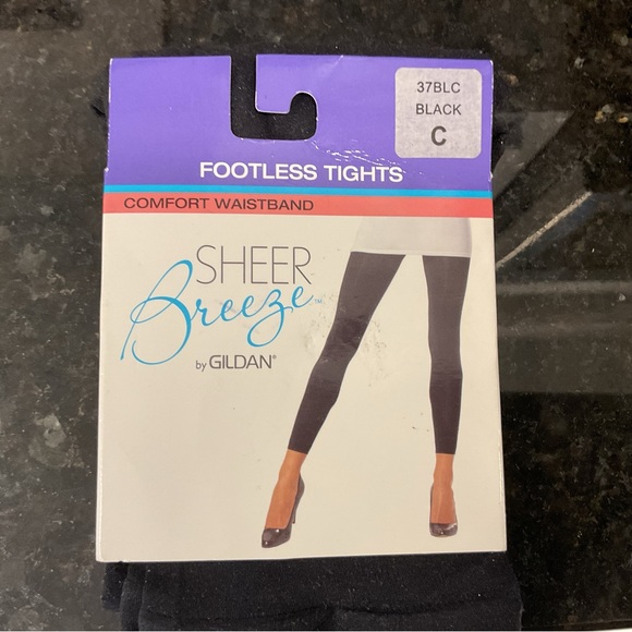 Footless Black Tights size C - Picture 1 of 2
